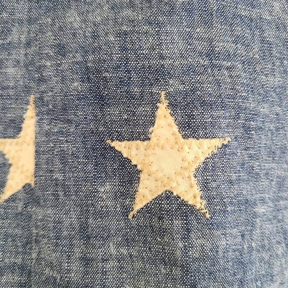 Denim & Supply Ralph Lauren Star-Embroidered Cotton Chambray Boyfriend Shirt - Picture 4 of 5